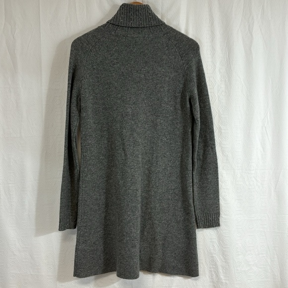 Balenciaga Wool Mini turtleneck cowl Neck Dress Gray - Picture 7 of 9